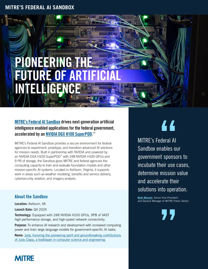 MITRE Federal AI Sandbox Overview