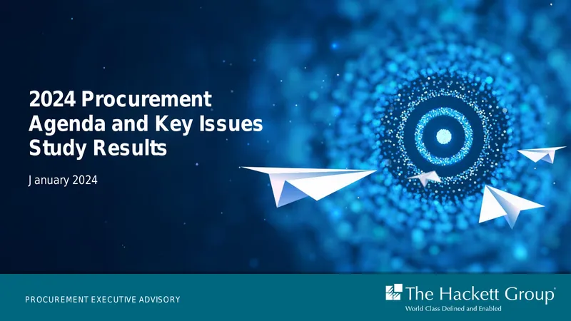2024 Procurement Agenda and Key Issues Study Results