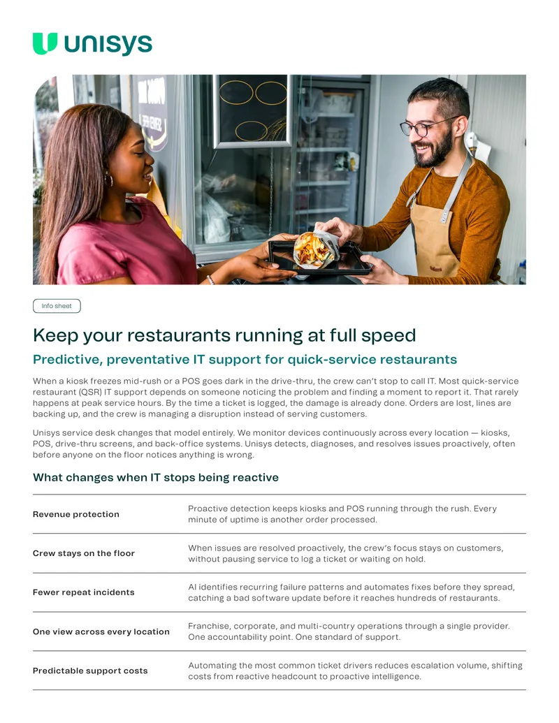 Proactive IT Support for Quick-Service Restaurants