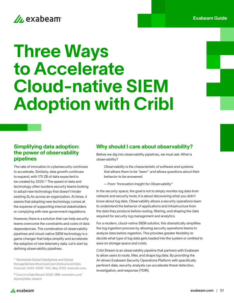 Three Ways to Accelerate Cloud-Native SIEM Adoption with Cribl
