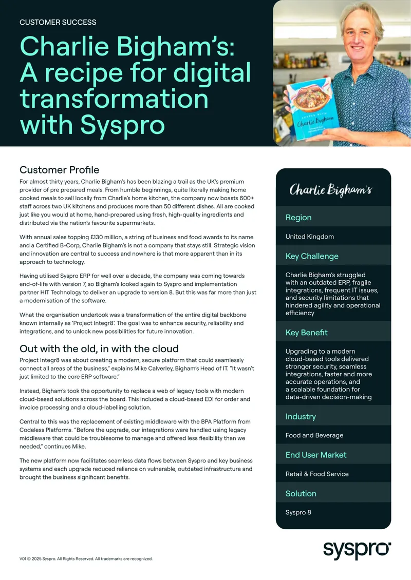 Digital Transformation Case Study of Charlie Bigham's