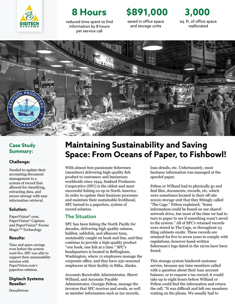 Seafood Producers Cooperative Paperless System Implementation