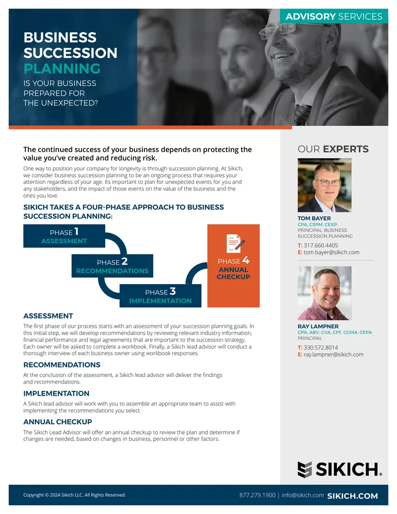 Business Succession Planning Process Overview