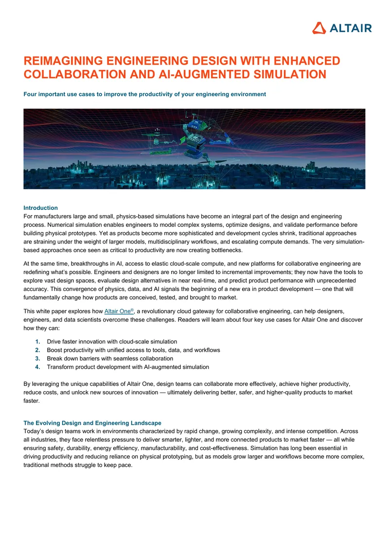 Enhanced Collaboration and AI-Augmented Simulation in Engineering