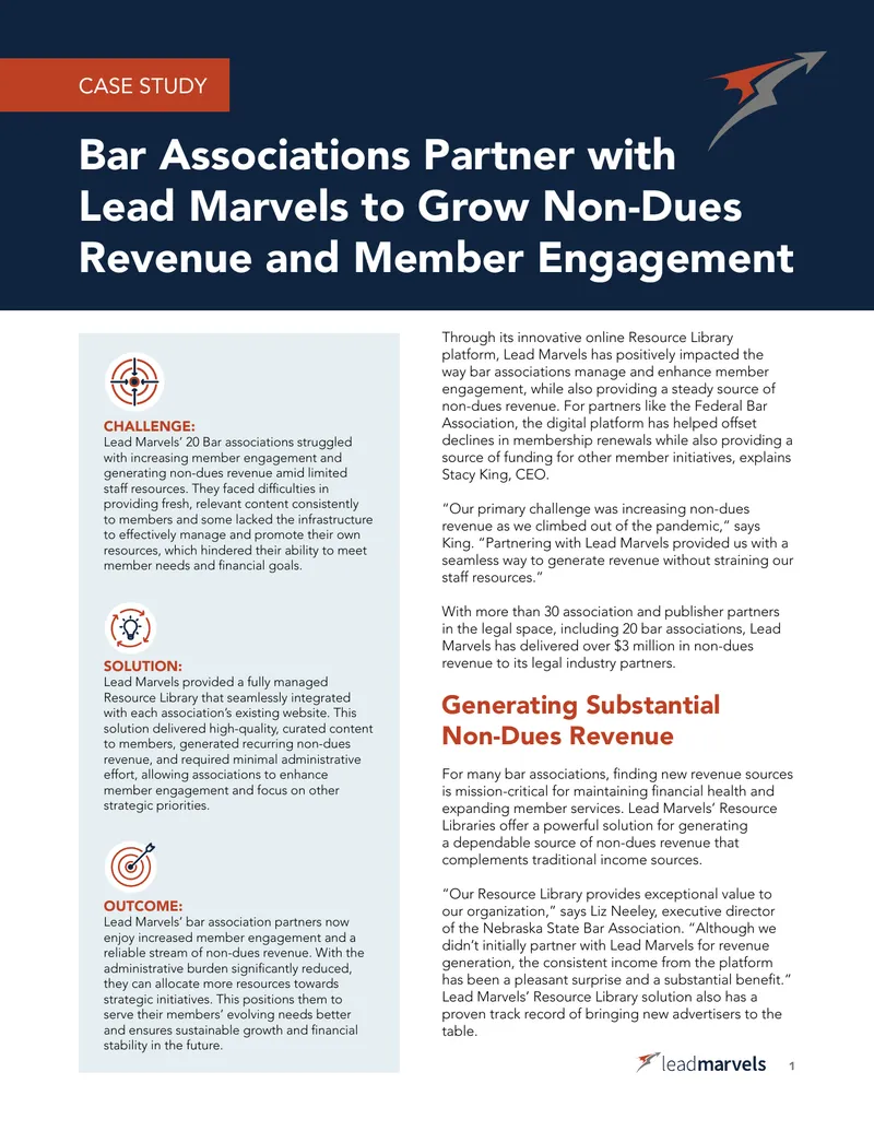 Bar Associations Collaborate with Lead Marvels for Revenue Growth