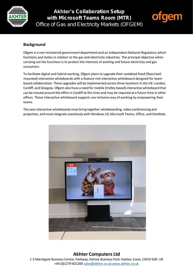 Akhter Collaboration Setup with Microsoft Teams Room