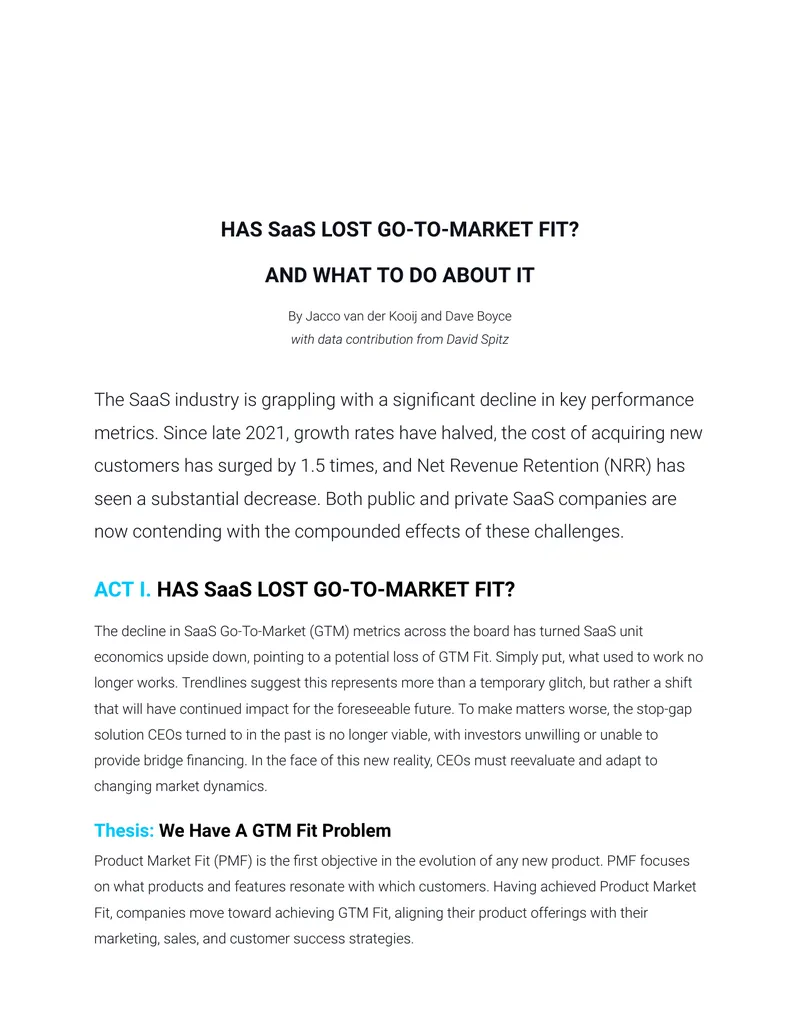 SaaS Go-To-Market Fit Challenges and Solutions