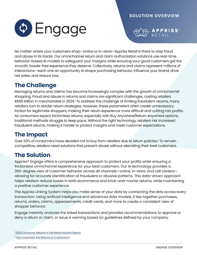 Appriss Retail Engage Solution Overview
