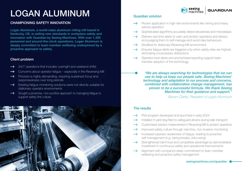 Logan Aluminum Safety Innovation Case Study