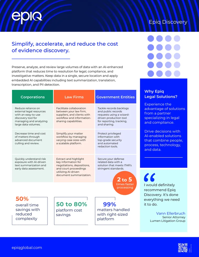 Epiq Discovery Legal Solutions Overview