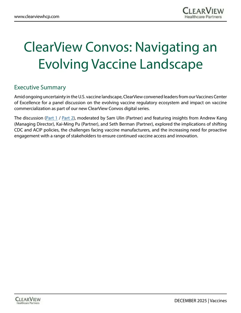 Navigating Changes in the U.S. Vaccine Landscape