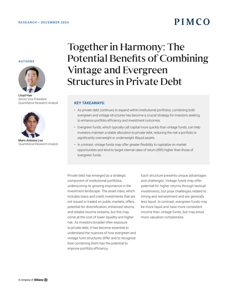 Combining Vintage and Evergreen Structures in Private Debt