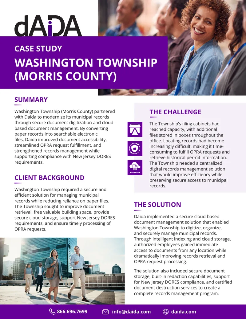 Washington Township Municipal Records Management Case Study