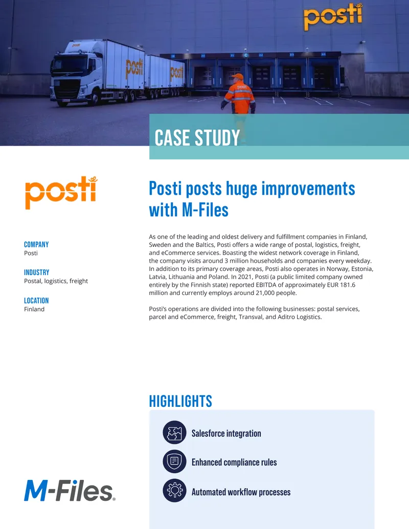 Posti Case Study on M-Files Implementation