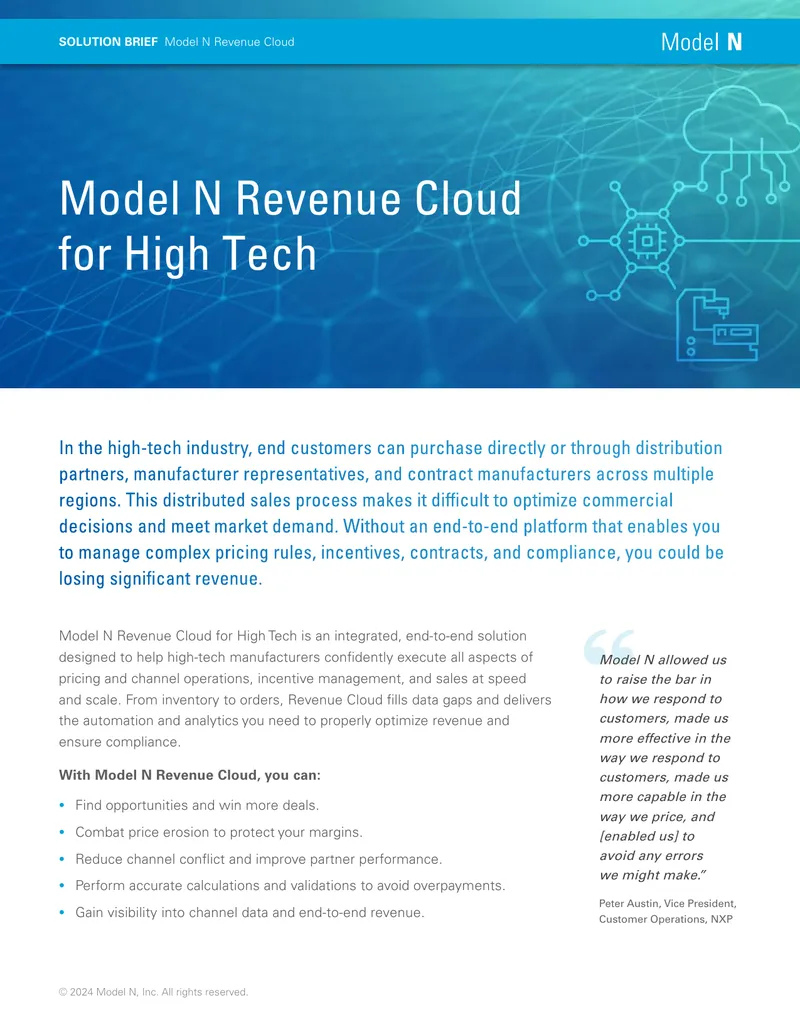 Model N Revenue Cloud for High Tech