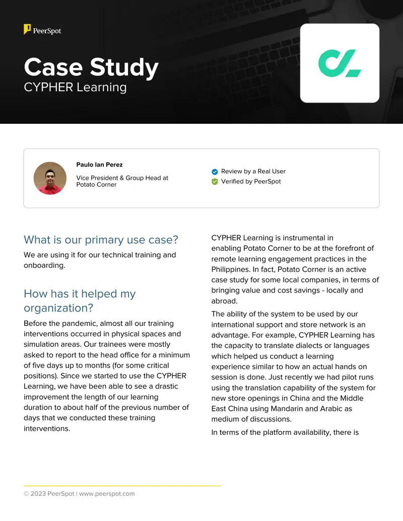 CYPHER Learning Implementation Case Study