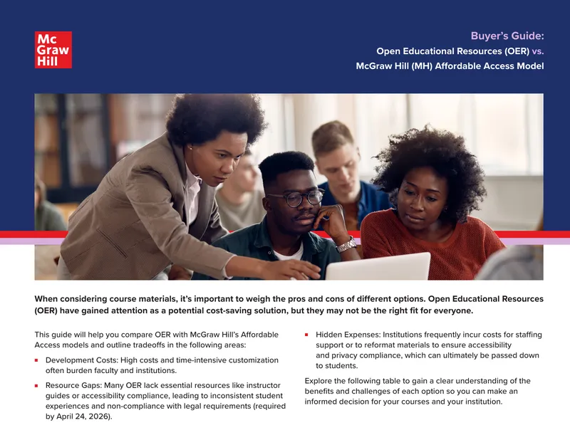 Comparative Analysis of Open Educational Resources and McGraw Hill Models