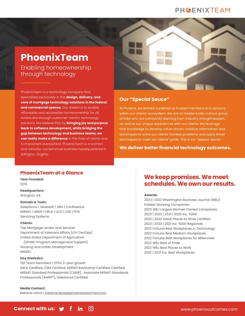 PhoenixTeam Mortgage Technology Solutions Overview