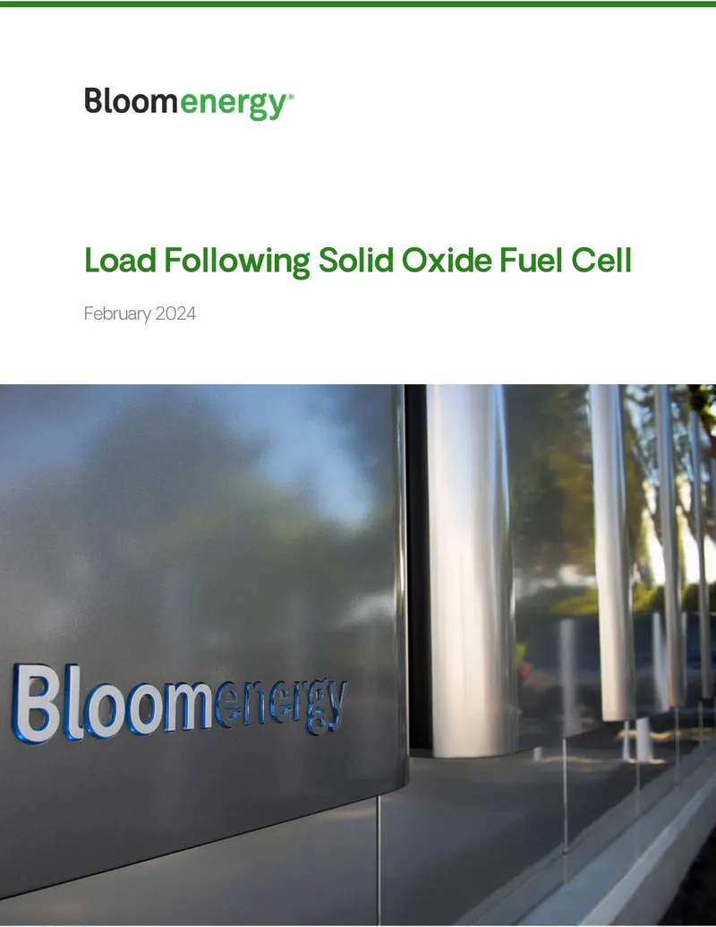 Load Following Solid Oxide Fuel Cell Whitepaper