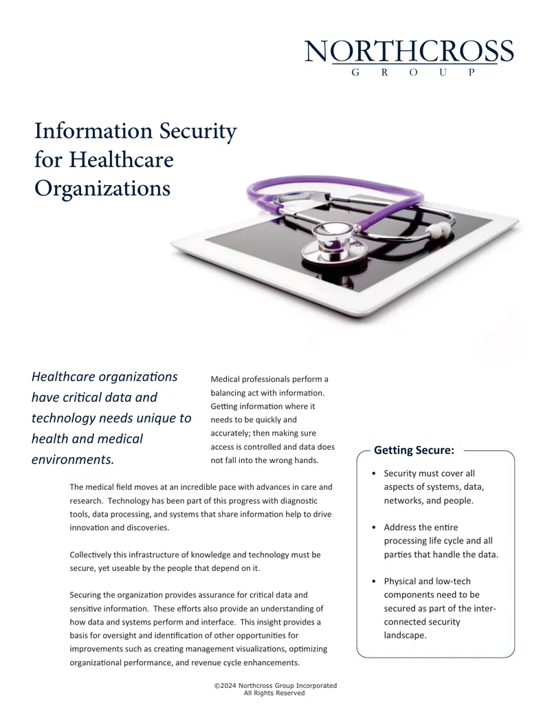 Information Security Strategies for Healthcare Organizations
