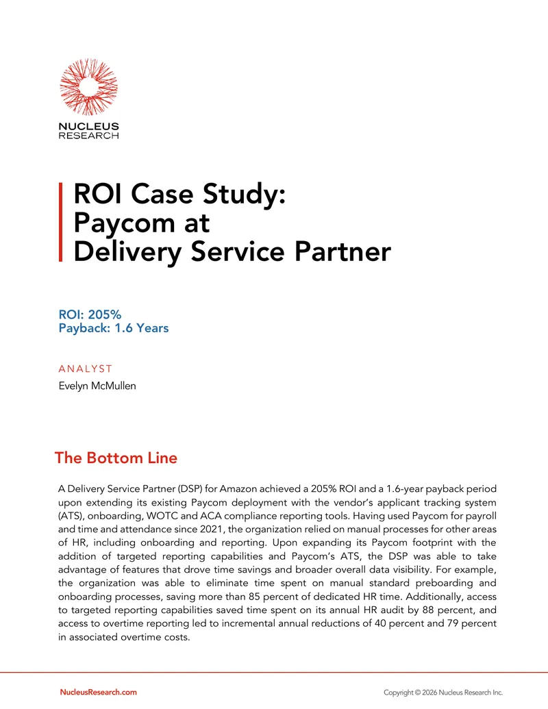 ROI Case Study on Paycom Implementation