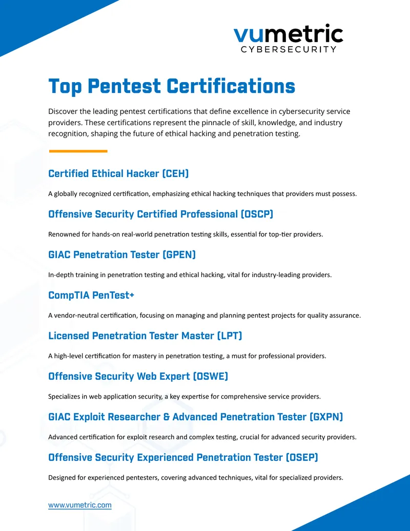 Top Pentest Certifications Overview