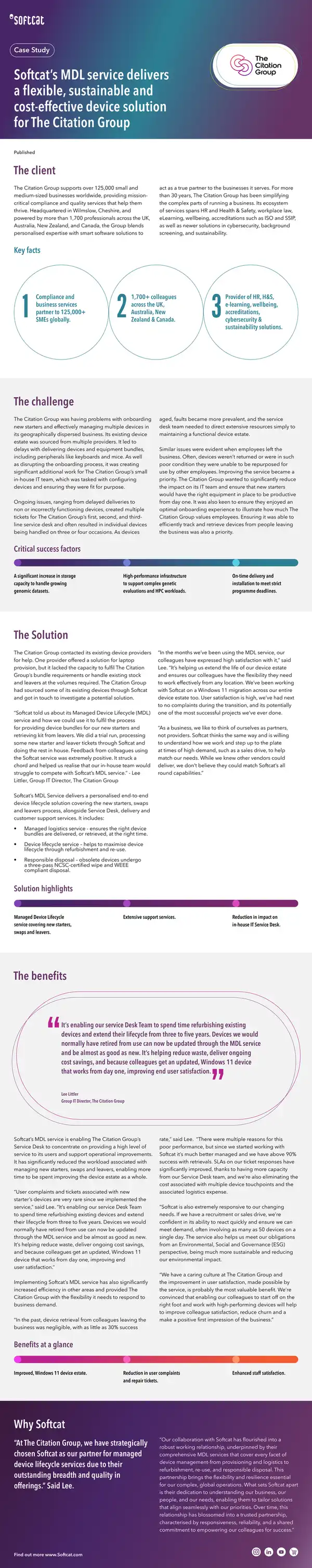 Managed Device Lifecycle Service for The Citation Group