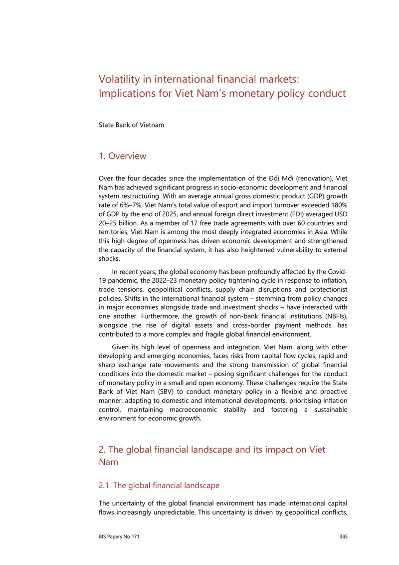 Volatility in International Financial Markets and Monetary Policy in Viet Nam