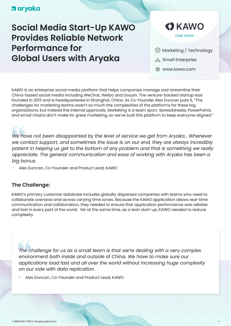 KAWO Case Study on Network Performance Solutions