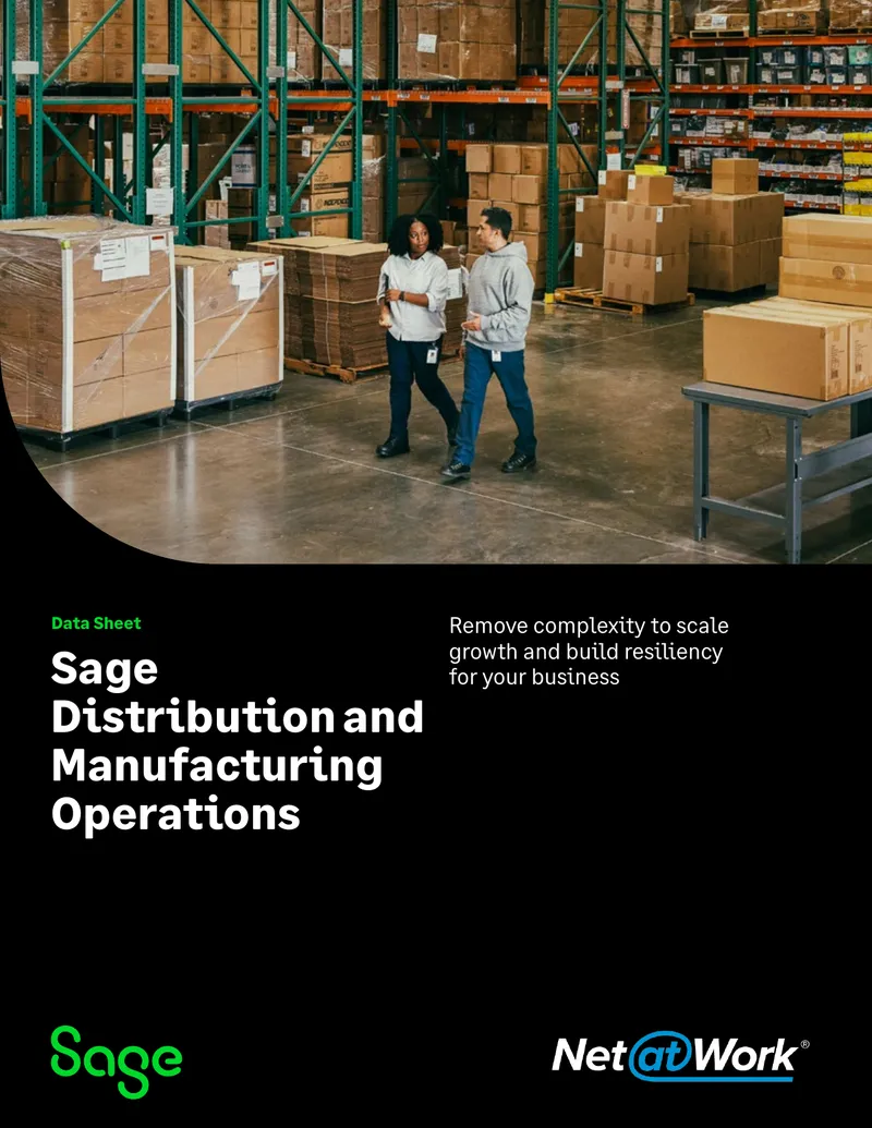 Sage Distribution and Manufacturing Operations Data Sheet
