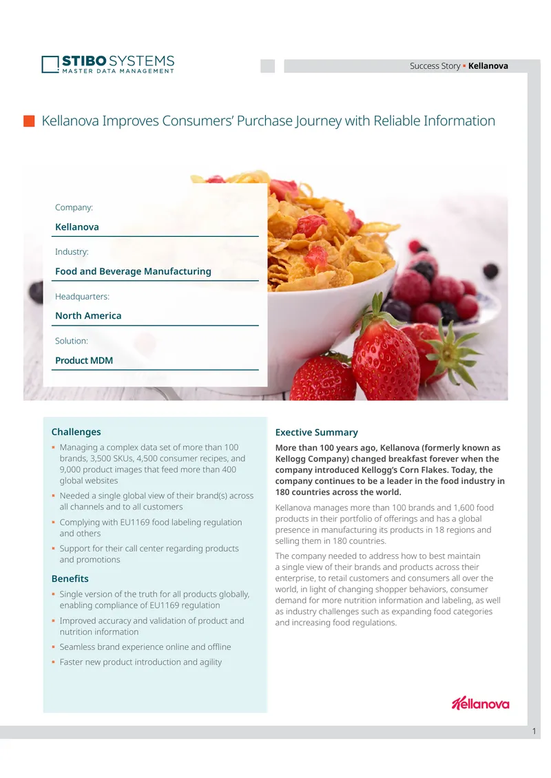 Kellanova Implements Product Information Management Solution