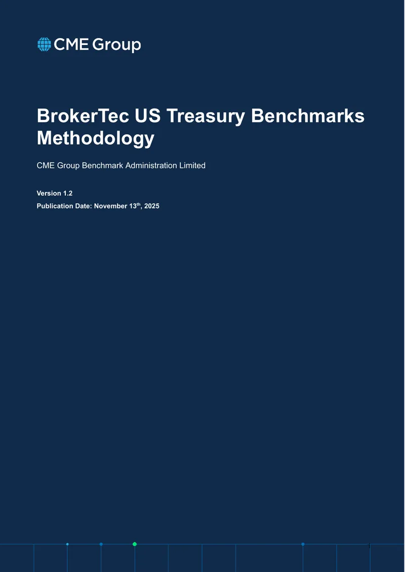 BrokerTec US Treasury Benchmarks Methodology