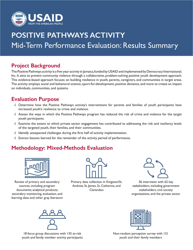 Positive Pathways Activity Mid-Term Performance Evaluation