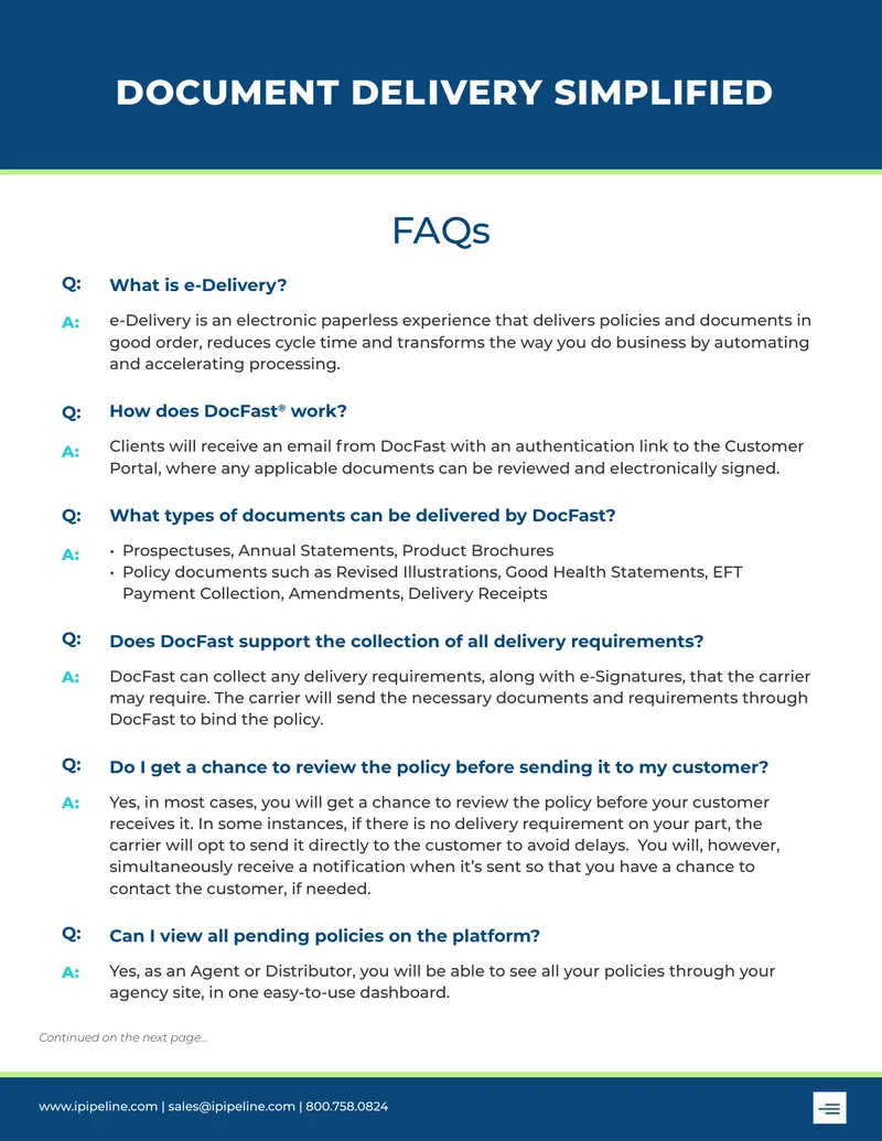 e-Delivery Process and Document Management Overview