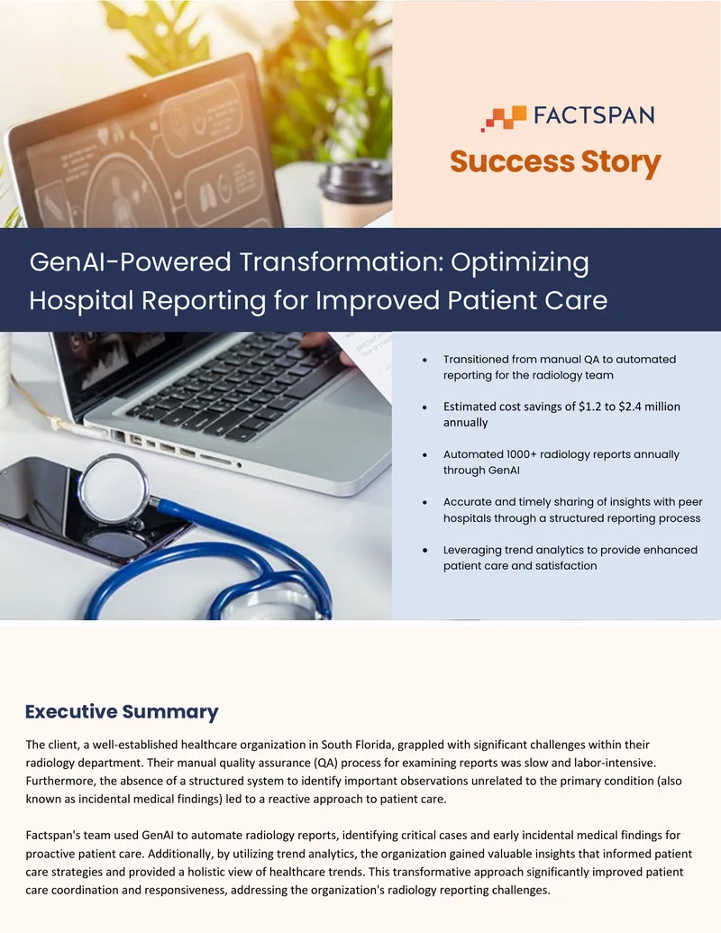 GenAI-Powered Transformation in Hospital Reporting