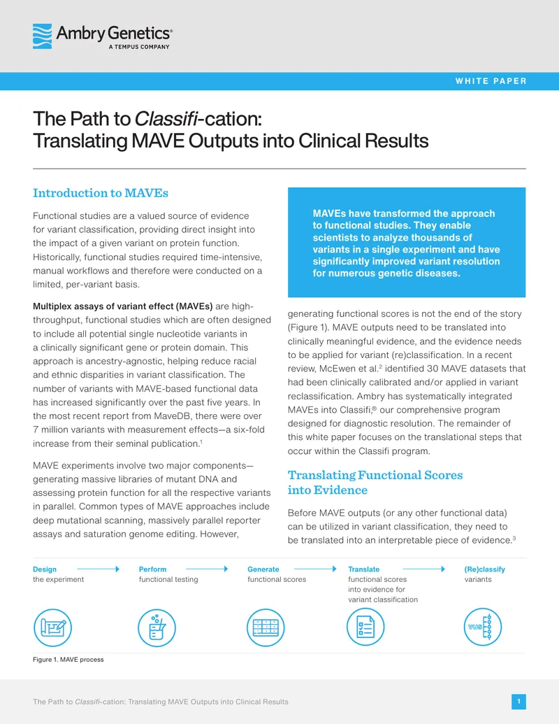 Translating MAVE Outputs into Clinical Results