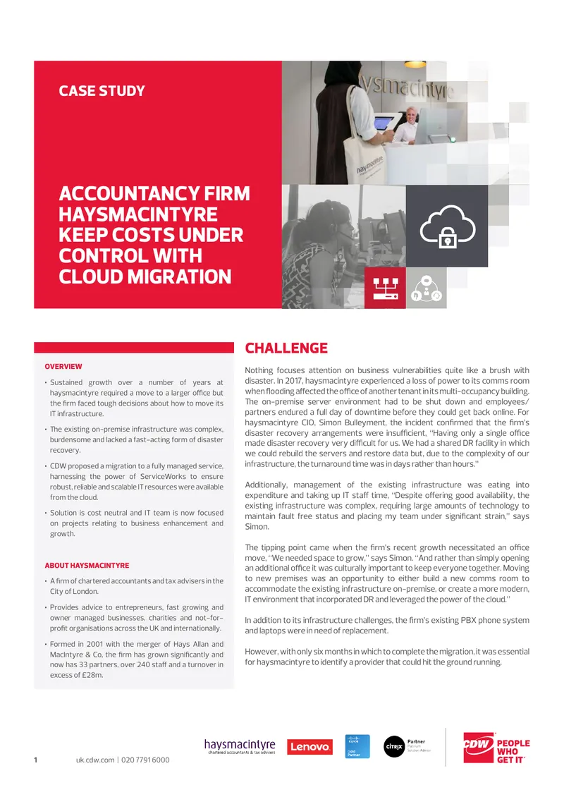 Cloud Migration Case Study for Haysmacintyre