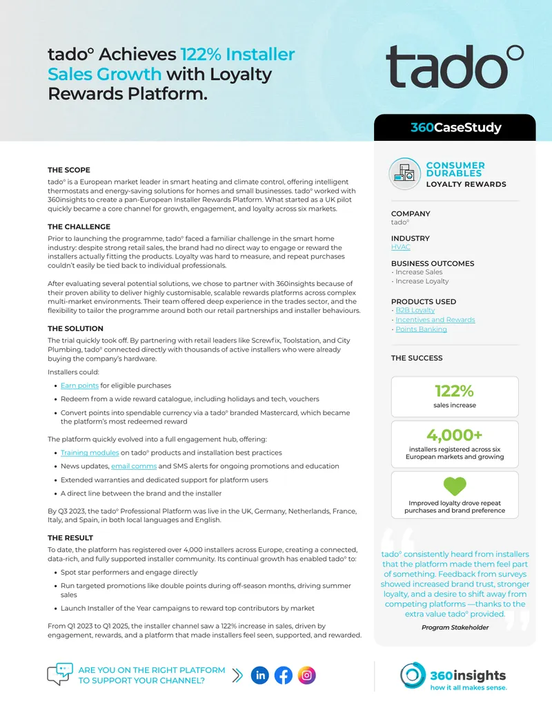 tado° Installer Rewards Platform Case Study