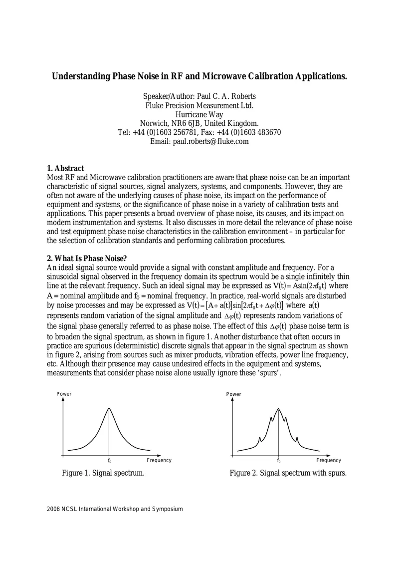 Understanding Phase Noise in RF and Microwave Calibration