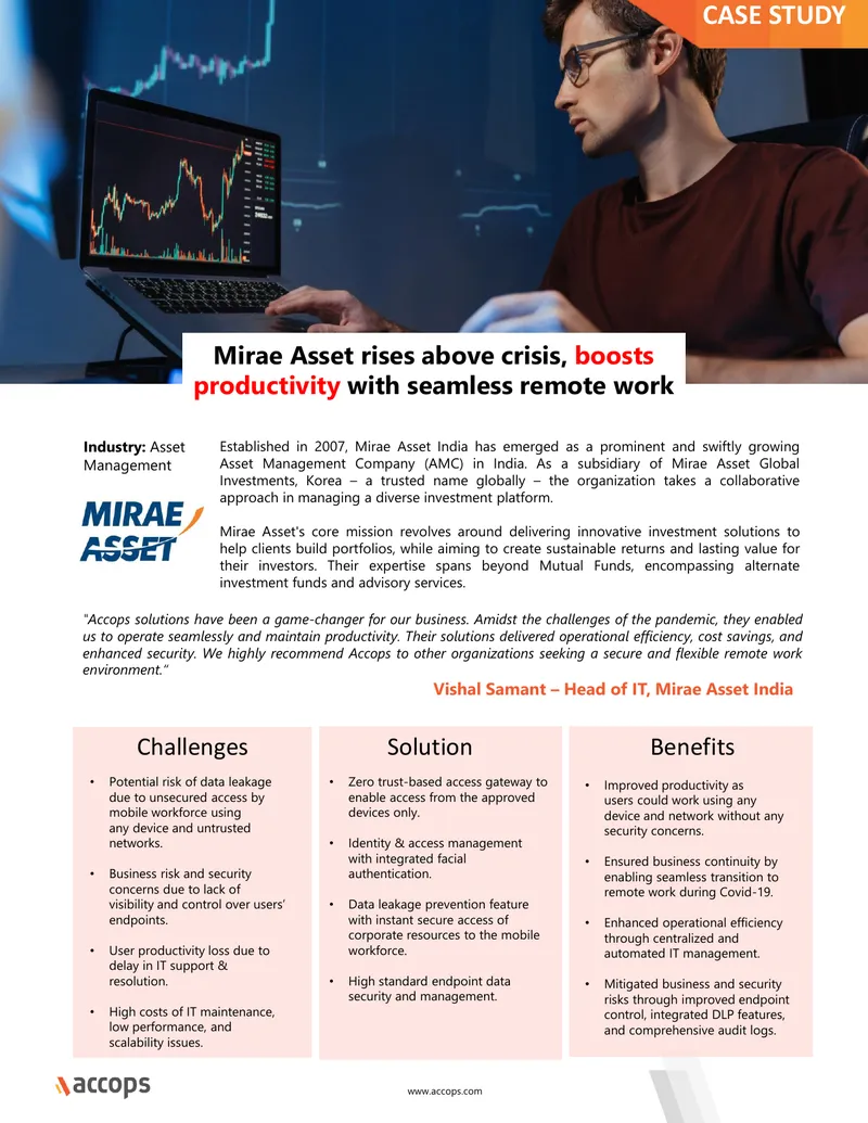 Mirae Asset Case Study on Remote Work Solutions