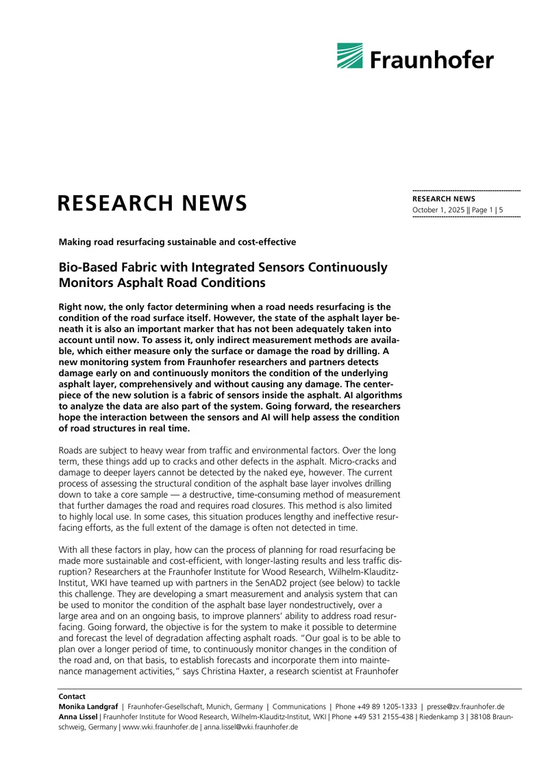 Sustainable Road Resurfacing Monitoring System