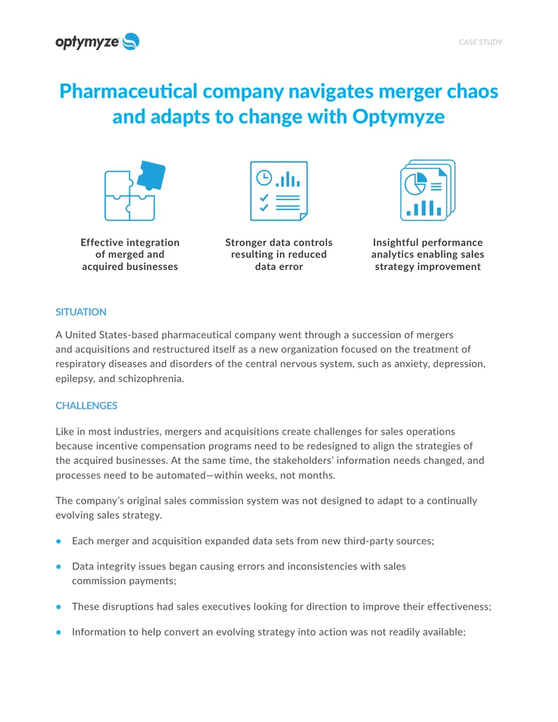 Pharmaceutical Company Adapts Sales Strategy Post-Mergers