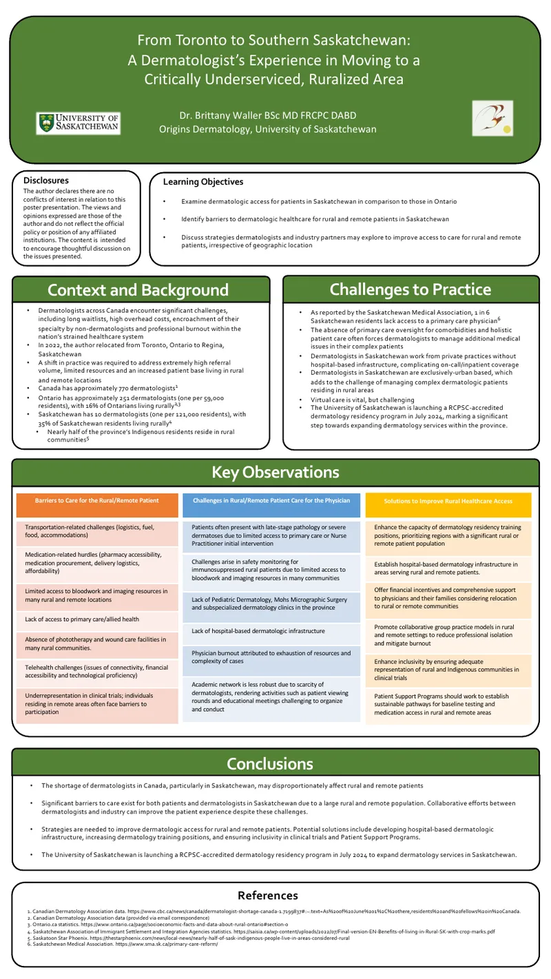 Barriers to Dermatologic Care for Rural Patients