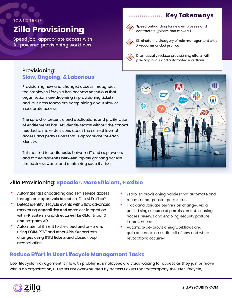 Zilla Provisioning Solution Brief