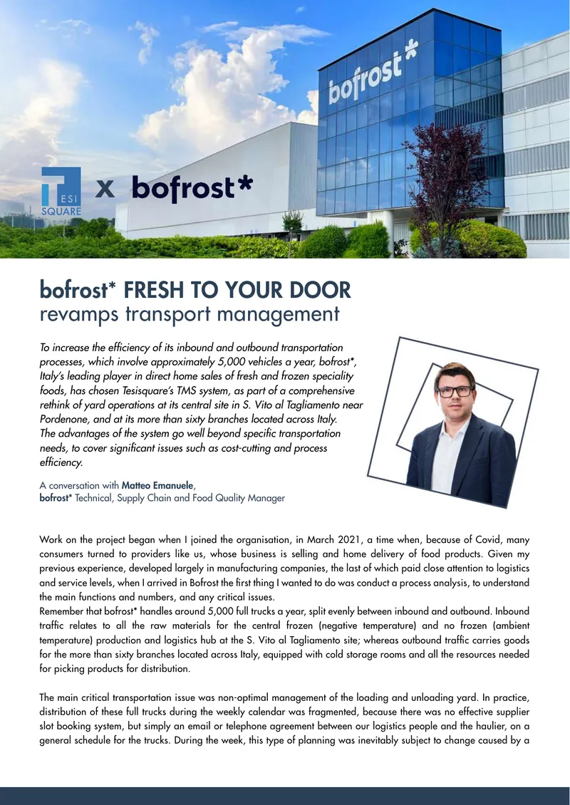 Bofrost Transportation Management System Implementation