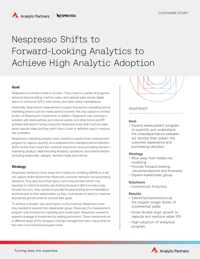 Nespresso Commercial Analytics Program Implementation