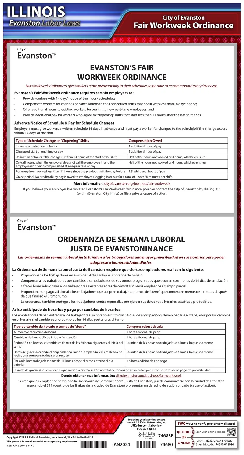 Evanston Fair Workweek Ordinance Compliance Guide
