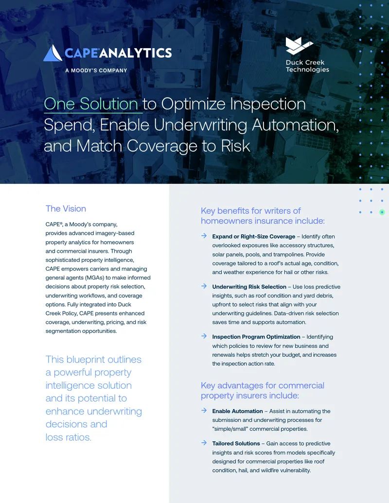 Property Intelligence Solution for Underwriting Optimization