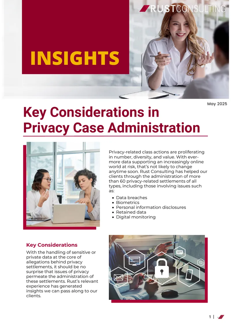 Privacy Settlement Administration Insights