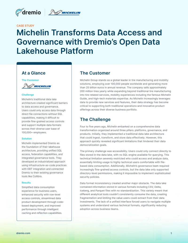Michelin Data Transformation Case Study